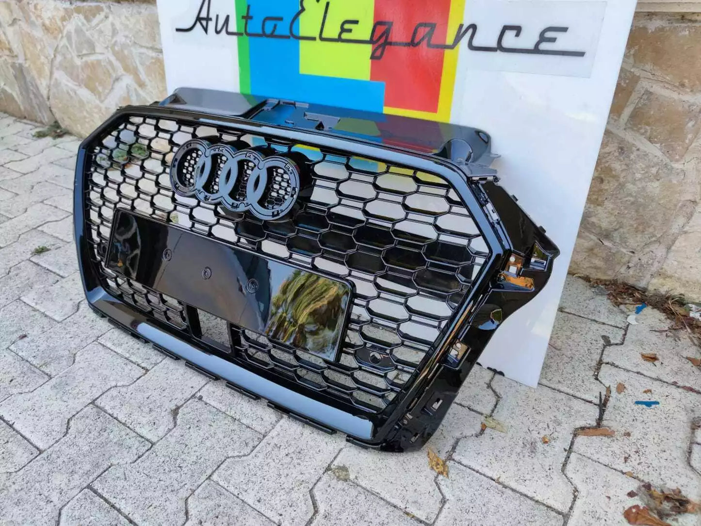 🔥0457 GRIGLIA PER AUDI A3 8V 2017-2020 NIDO D'APE BLACK RS3 FORO ACC RADAR🔥
