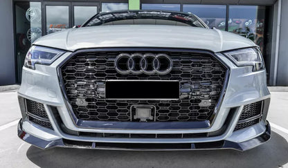 🔥0457 GRIGLIA PER AUDI A3 8V 2017-2020 NIDO D'APE BLACK RS3 FORO ACC RADAR🔥