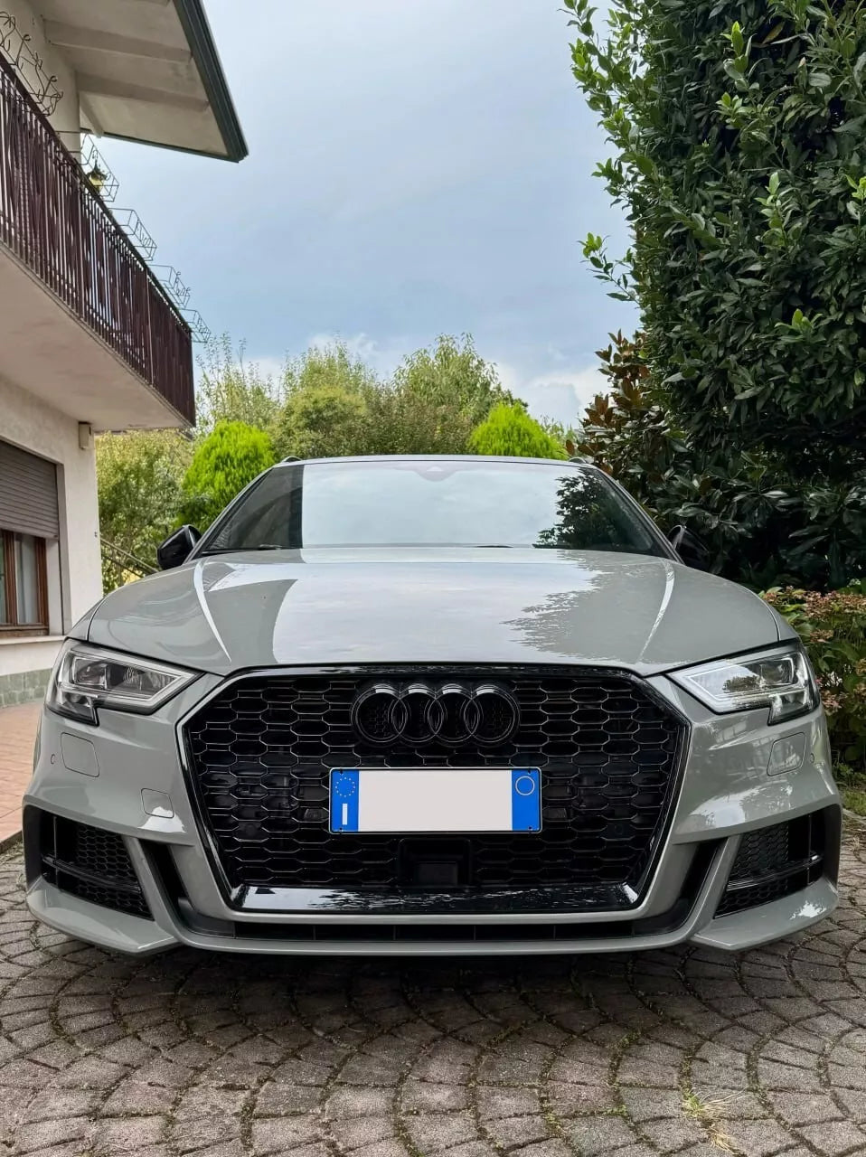 🔥0457 GRIGLIA PER AUDI A3 8V 2017-2020 NIDO D'APE BLACK RS3 FORO ACC RADAR🔥
