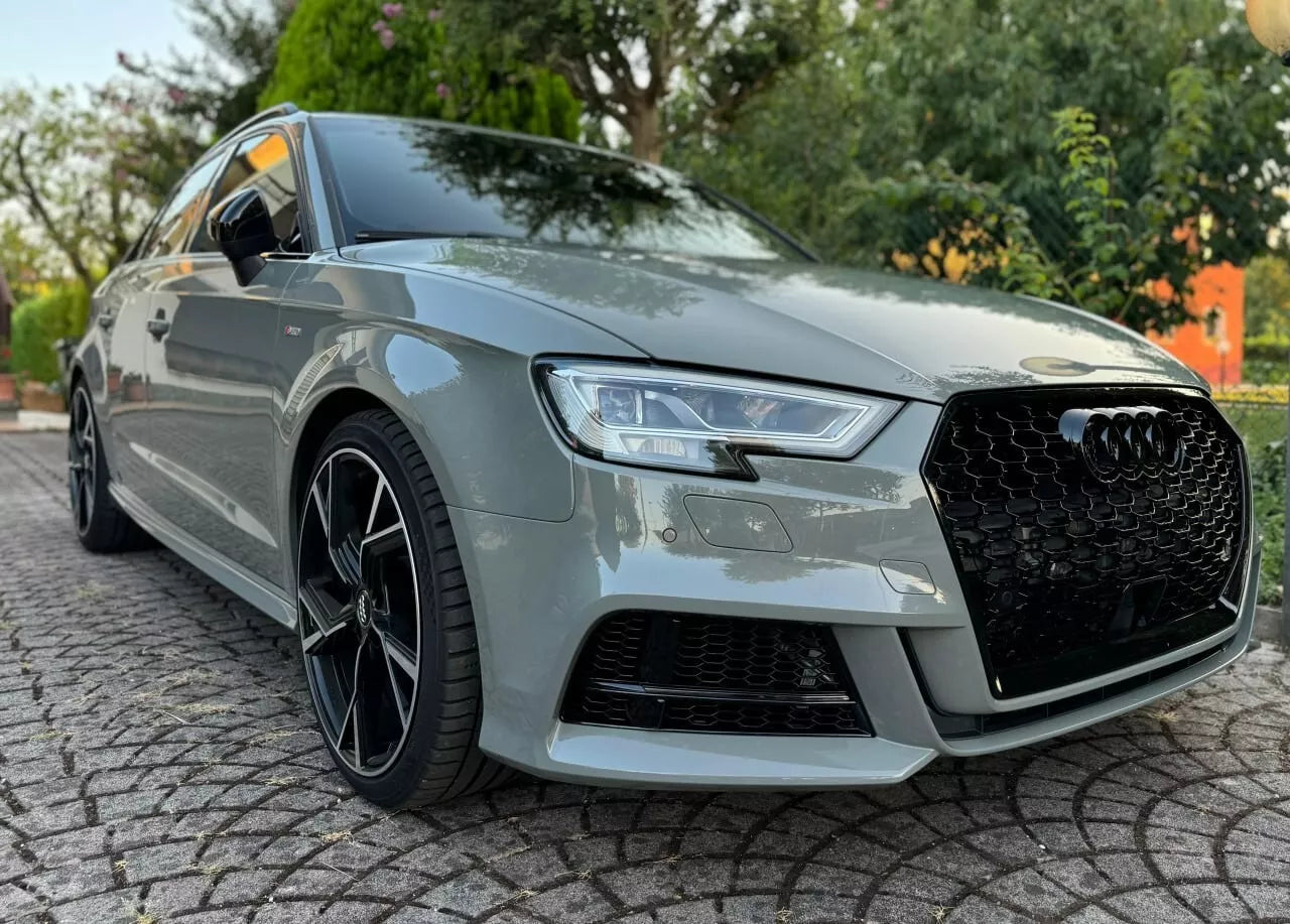 🔥0457 GRIGLIA PER AUDI A3 8V 2017-2020 NIDO D'APE BLACK RS3 FORO ACC RADAR🔥