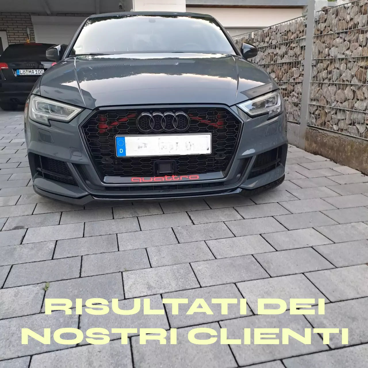 🔥0457 GRIGLIA PER AUDI A3 8V 2017-2020 NIDO D'APE BLACK RS3 FORO ACC RADAR🔥