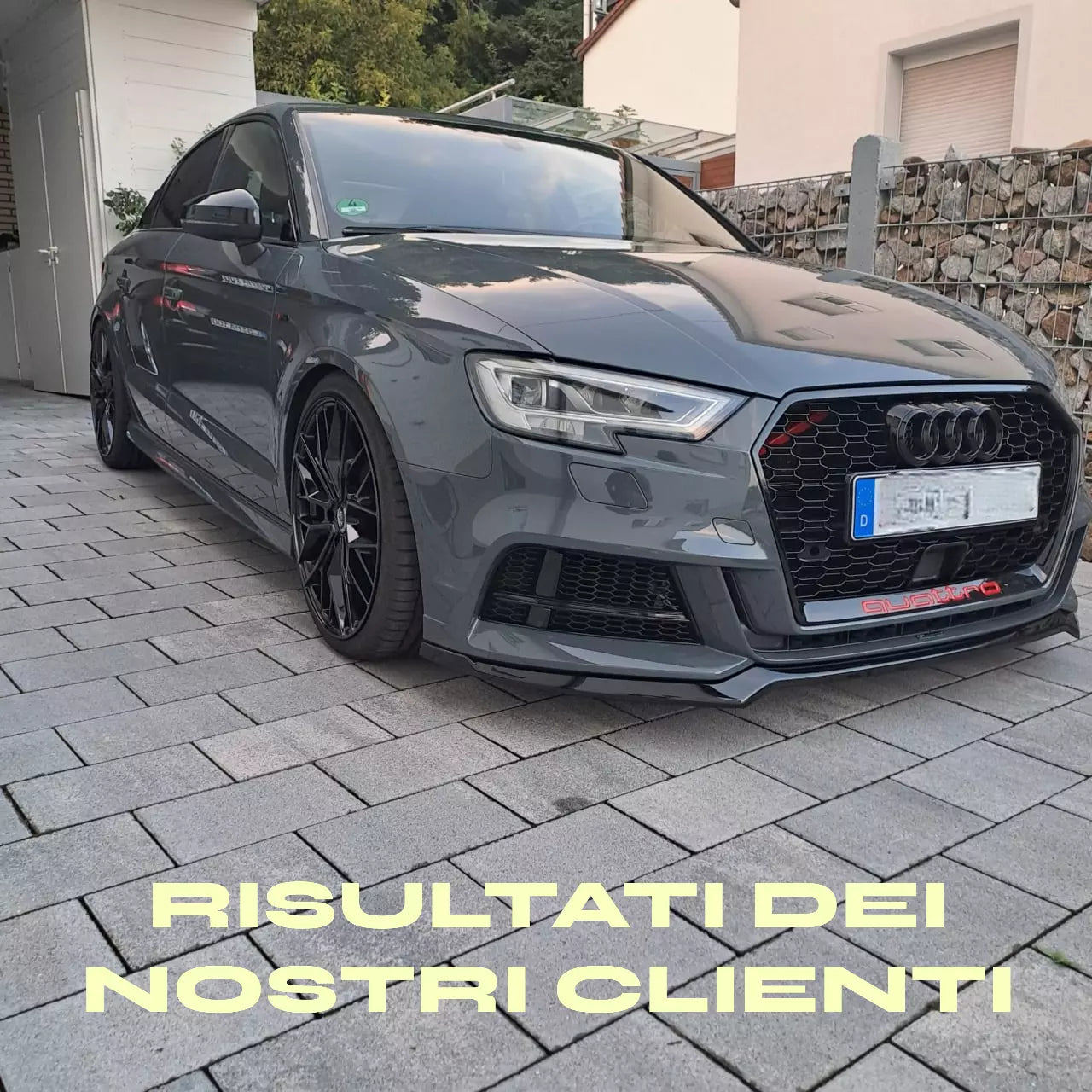 🔥0457 GRIGLIA PER AUDI A3 8V 2017-2020 NIDO D'APE BLACK RS3 FORO ACC RADAR🔥