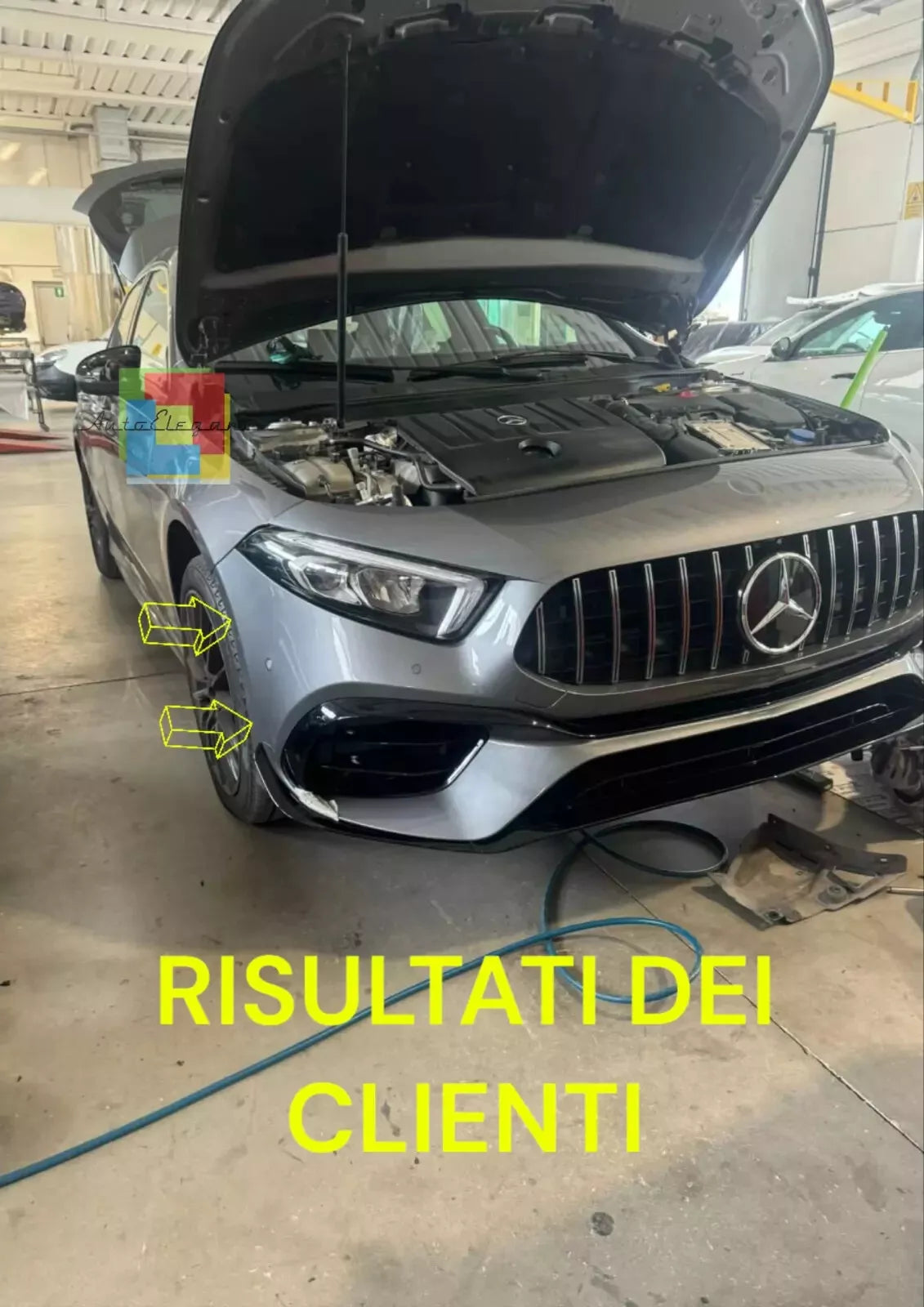 🔥0221 PARAURTI ANTERIORE ADATTO PER MERCEDES CLASSE A W177 LOOK AMG A45S A45🔥