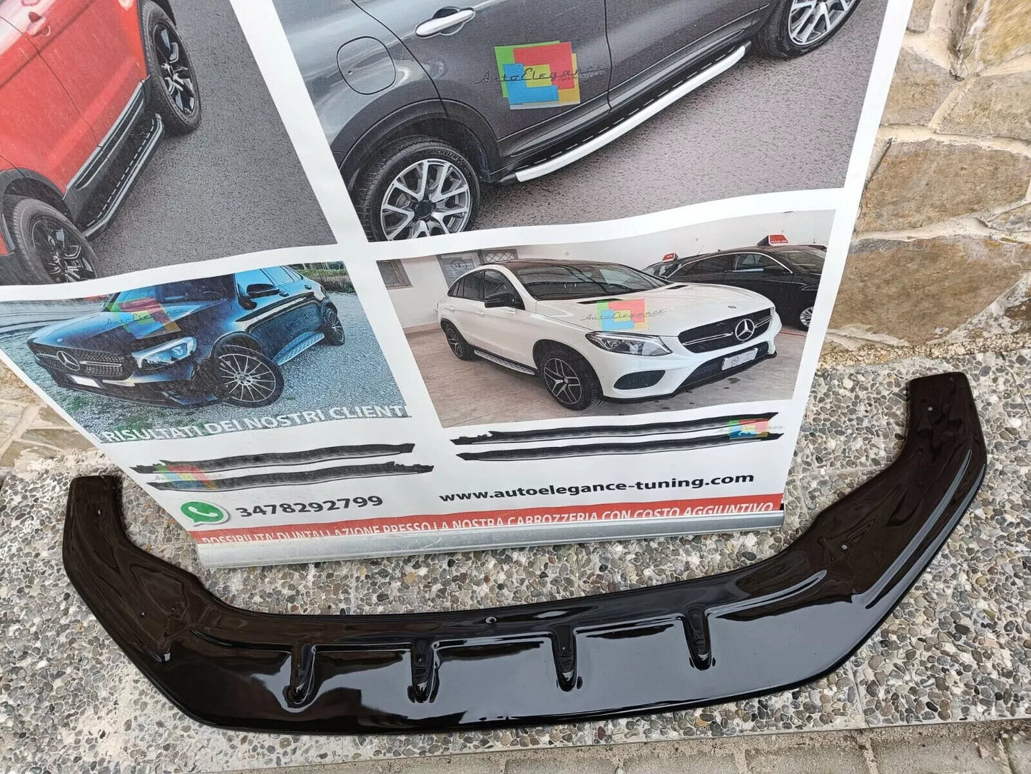 🔥0159 SPLITTER ADATTO PER VW GOLF 7.5 GTI GTD RLINE 2017-2019 NERO LUCIDO V1🔥