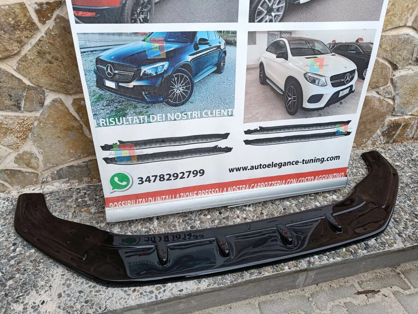 🔥0159 SPLITTER ADATTO PER VW GOLF 7.5 GTI GTD RLINE 2017-2019 NERO LUCIDO V1🔥