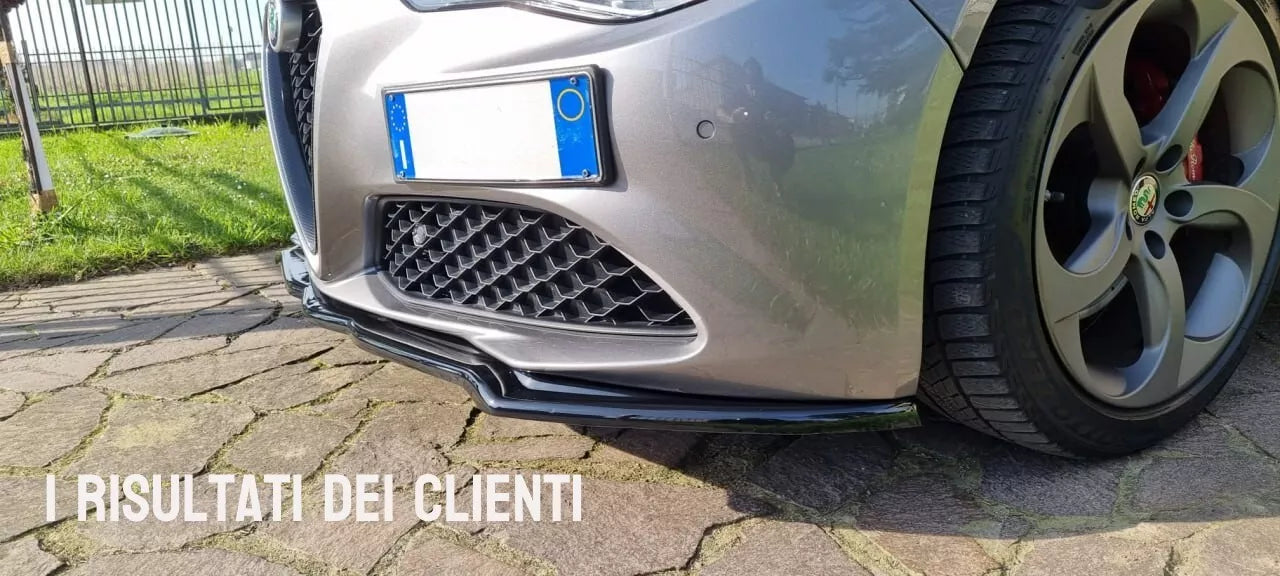 🔥0393 SPLITTER ADATTO PER ALFA ROMEO GIULIA VELOCE NERO LUCIDO🔥