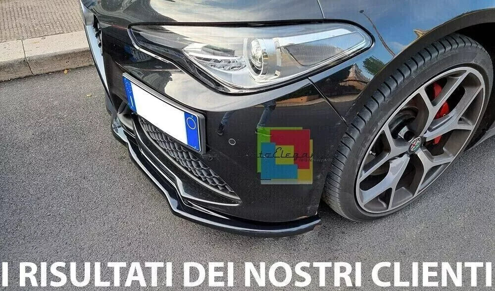 🔥0393 SPLITTER ADATTO PER ALFA ROMEO GIULIA VELOCE NERO LUCIDO🔥