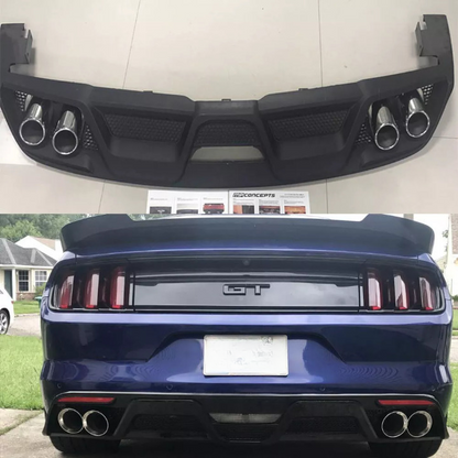 🔥Paraurti Posteriore Diffusore Con Terminali  Adatto Per Ford Mustang 15 - 17🔥