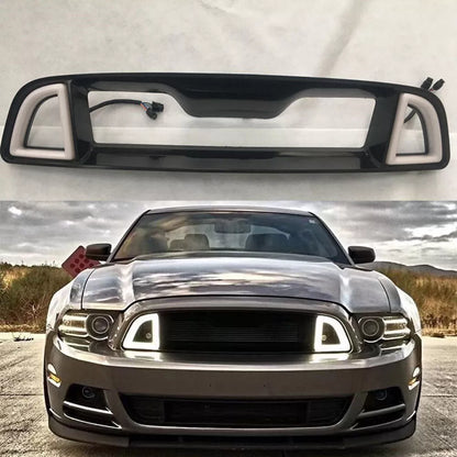 🔥luminazione LED griglia radiatore bianca Adatto Per Ford Mustang 13-14🔥