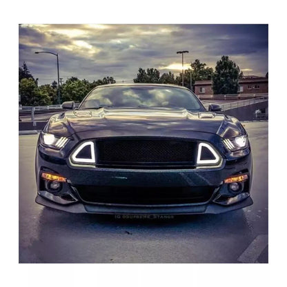 🔥Mustang 15-17 Bianco LED Griglia Raccordo Corsa Radiatore Illuminazione🔥