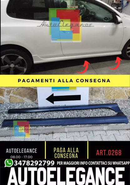 0422🔥MINIGONNE LATERALI PER VW GOLF 5 03-08 3 & 5 PORTE SPOILER SOTTO PORTA🔥