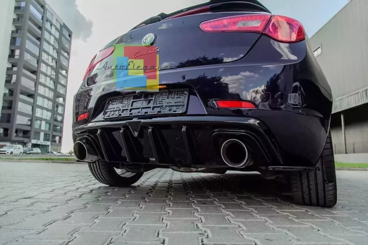 🔥1924⭐DIFFUSORE ADATTO PER ALFA ROMEO GIULIETTA LOOK TUNING NERO LUCIDO🔥⭐