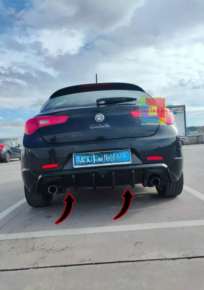 🔥1924⭐DIFFUSORE ADATTO PER ALFA ROMEO GIULIETTA LOOK TUNING NERO LUCIDO🔥⭐