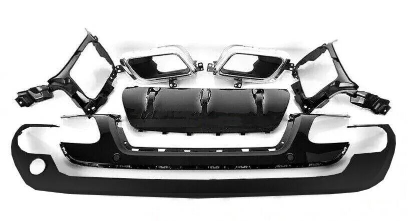 🔥0755 DIFFUSORE RANGE ROVER VELAR SUVL560 17+TERMINALI  ALL BLACK NERO LUCIDO🔥