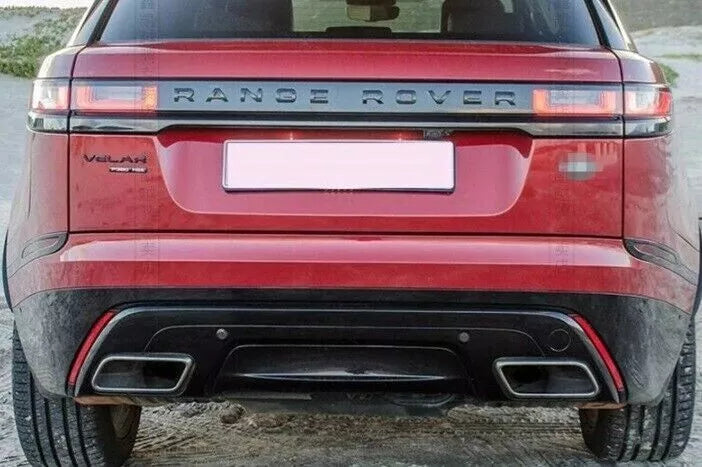 🔥0755 DIFFUSORE RANGE ROVER VELAR SUVL560 17+TERMINALI  ALL BLACK NERO LUCIDO🔥