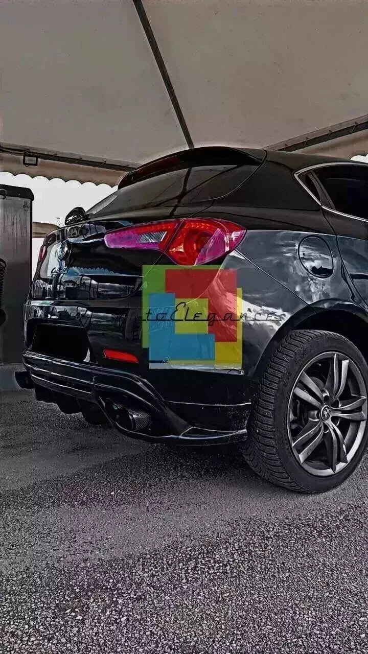 ⭐ 0405 🔥 DIFFUSORE POSTERIORE ADATTO PER ALFA ROMEO GIULIETTA NERO LUCIDO🔥⭐