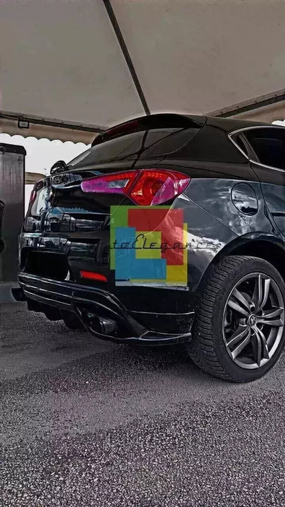 ⭐ 0405 🔥 DIFFUSORE POSTERIORE ADATTO PER ALFA ROMEO GIULIETTA NERO LUCIDO🔥⭐