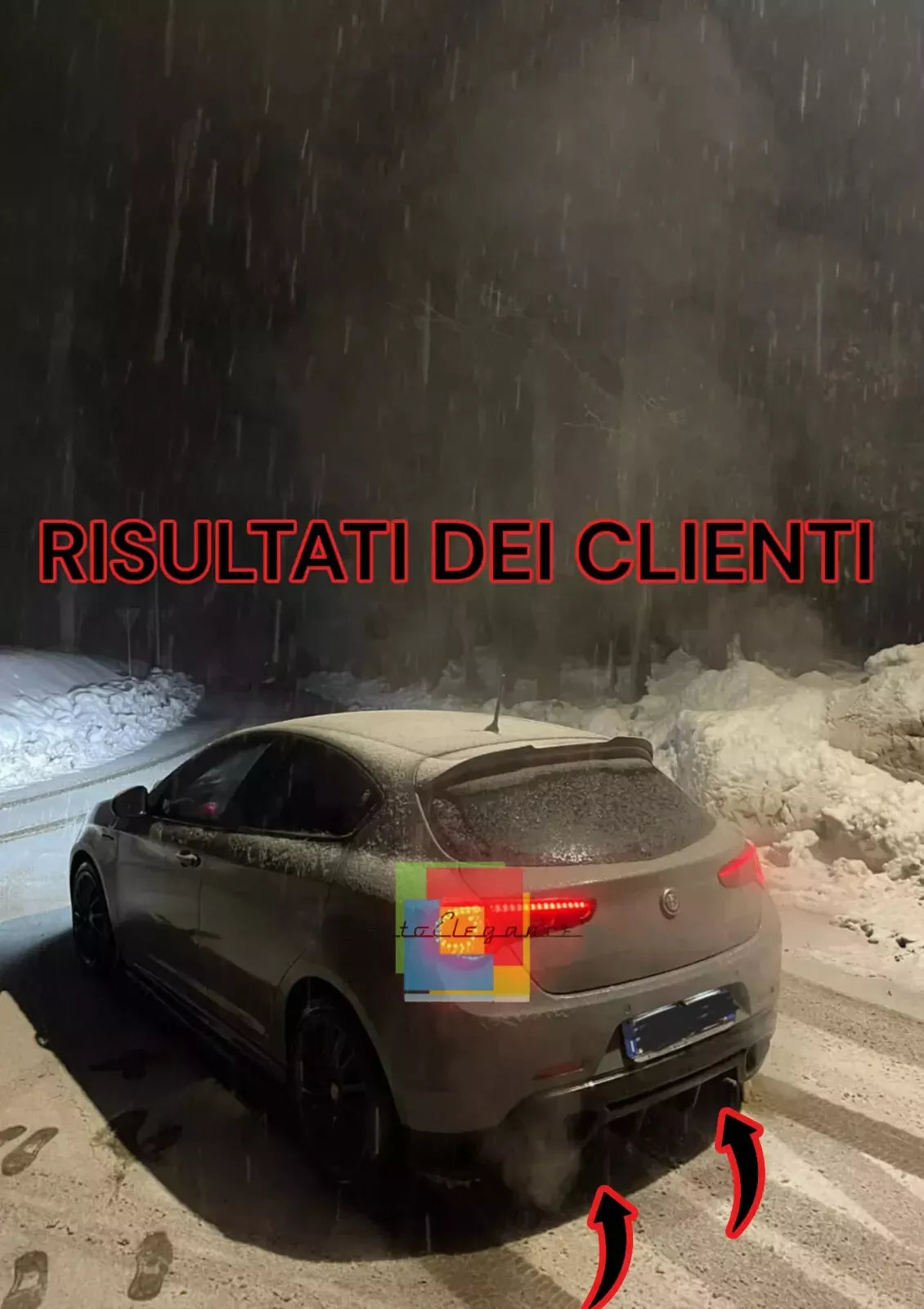⭐ 0405 🔥 DIFFUSORE POSTERIORE ADATTO PER ALFA ROMEO GIULIETTA NERO LUCIDO🔥⭐