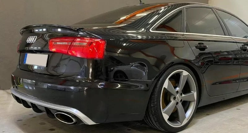 0434🔥SOTTO PARAURTI POSTERIORE RS6 DIFFUSORE PER AUDI A6 4G C7 2010-2014 ABS🔥