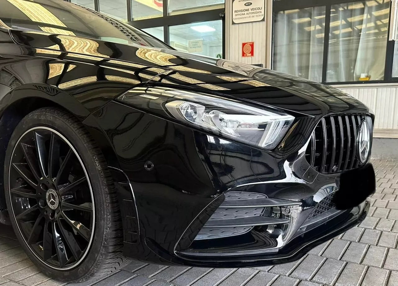 0122🔥KIT AERO ADATTO PER MERCEDES CLASSE A W177 AMG CON BAFFO NERO  (ADESIVO)🔥