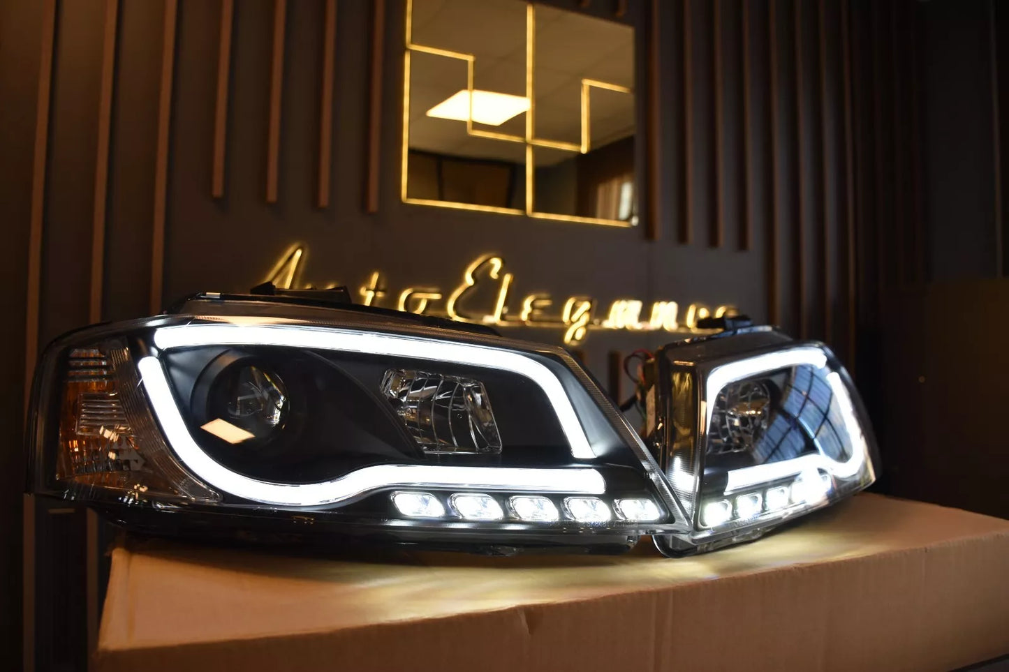 1699🔥FARI ANTERIORI ADATTI PER AUDI A3 8P 08-12 LOOK NERI LED DESIGN SPORTIVO🔥