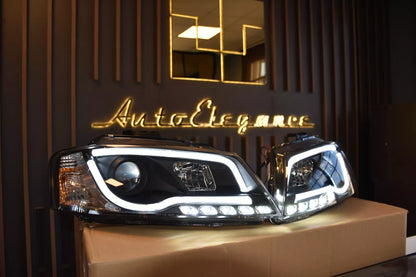 1699🔥FARI ANTERIORI ADATTI PER AUDI A3 8P 08-12 LOOK NERI LED DESIGN SPORTIVO🔥