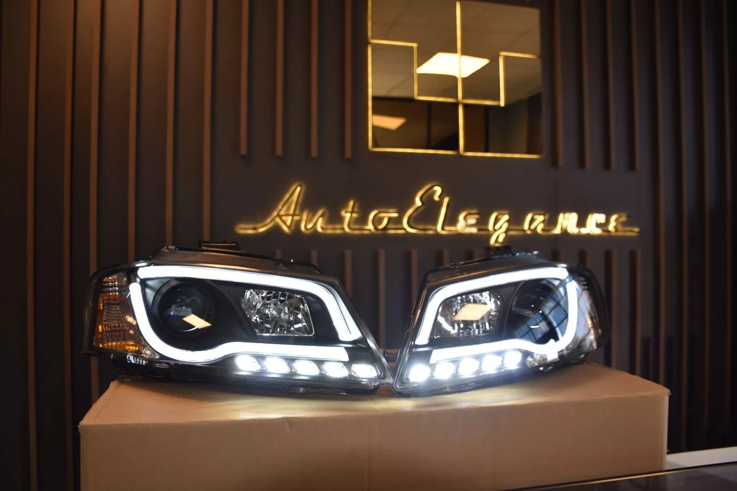 1699🔥FARI ANTERIORI ADATTI PER AUDI A3 8P 08-12 LOOK NERI LED DESIGN SPORTIVO🔥