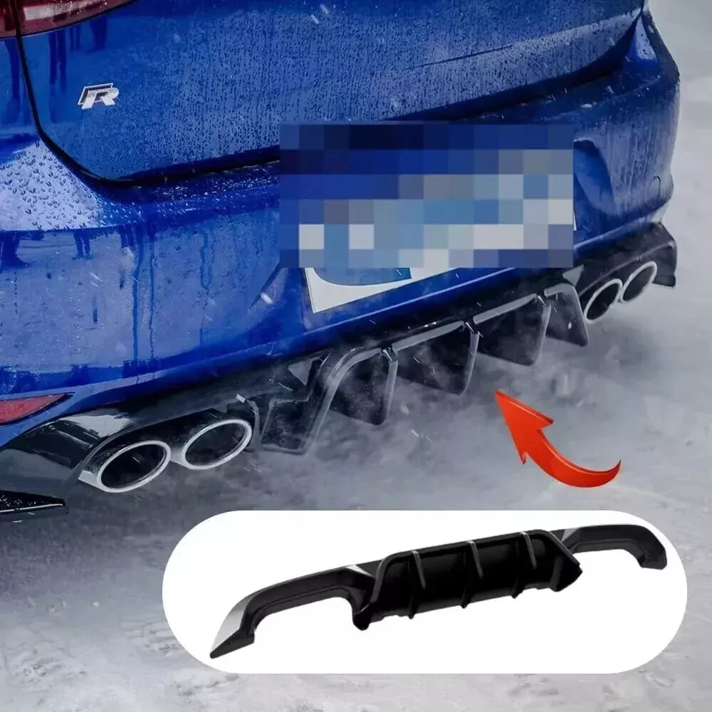 🔥1847 DIFFUSORE ADATTO PER VW GOLF 7 2013-2016 R-LOOK TUNING NERO LUCIDO🔥