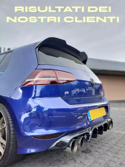🔥1847 DIFFUSORE ADATTO PER VW GOLF 7 2013-2016 R-LOOK TUNING NERO LUCIDO🔥