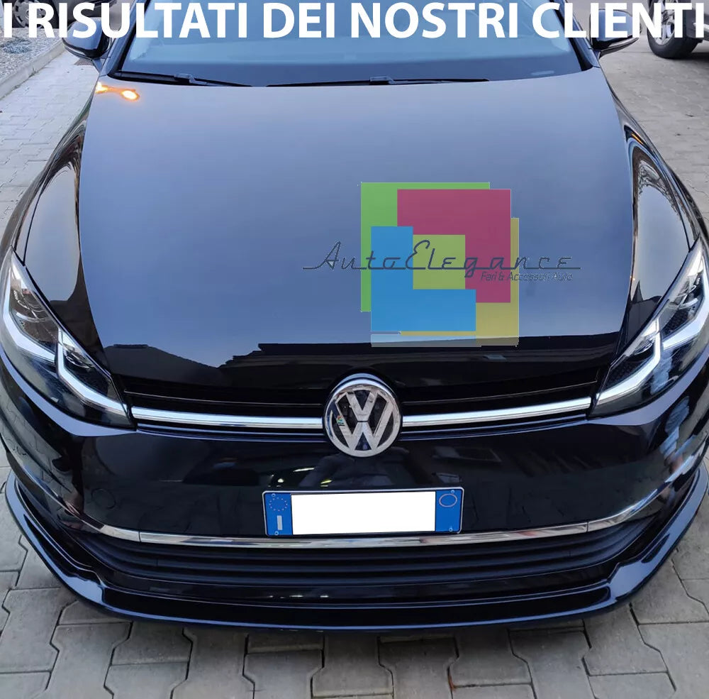 🔥0101 SPLITTER ADATTO PER VW GOLF 7.5 GTI GTD RLINE 2017-2019 NERO LUCIDO🔥