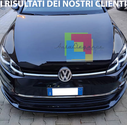 🔥0101 SPLITTER ADATTO PER VW GOLF 7.5 GTI GTD RLINE 2017-2019 NERO LUCIDO🔥