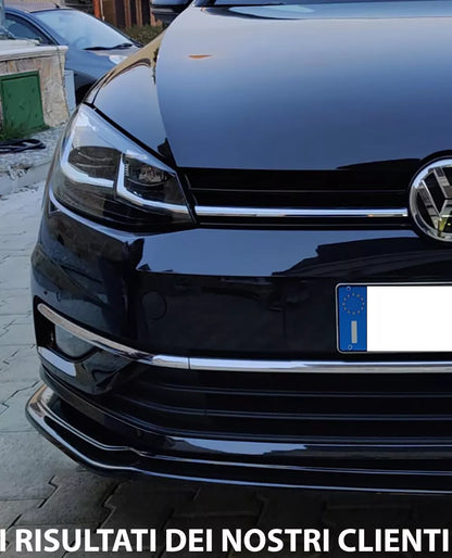 🔥0101 SPLITTER ADATTO PER VW GOLF 7.5 GTI GTD RLINE 2017-2019 NERO LUCIDO🔥