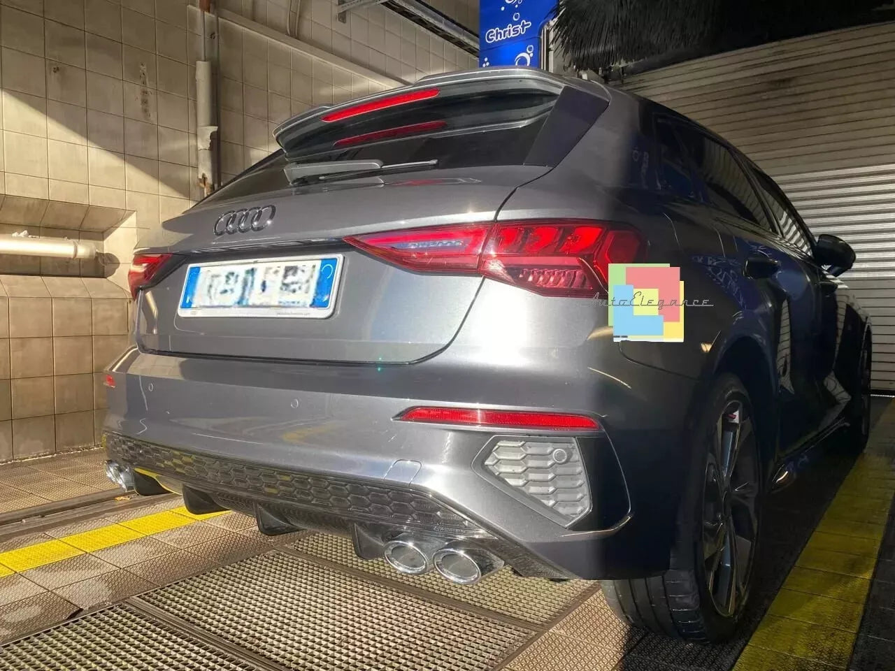 1085🔥DIFFUSORE ADATTO PER AUDI A3 8Y 20+ SPORTBACK LOOK S3 PER PARAURTI SLINE⭐