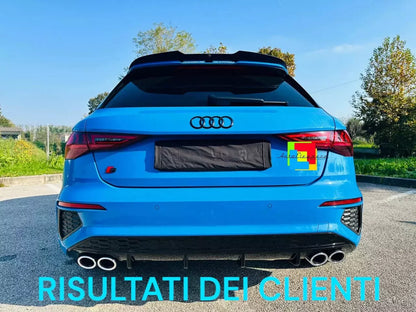 1085🔥DIFFUSORE ADATTO PER AUDI A3 8Y 20+ SPORTBACK LOOK S3 PER PARAURTI SLINE⭐