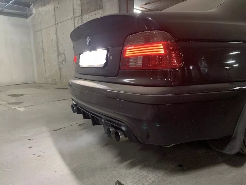 🔥1123 SPOILER PER BMW SERIE 5 E39 95-03 LOOK M5 CSL NERO LUCIDO BAGAGLIAIO🔥