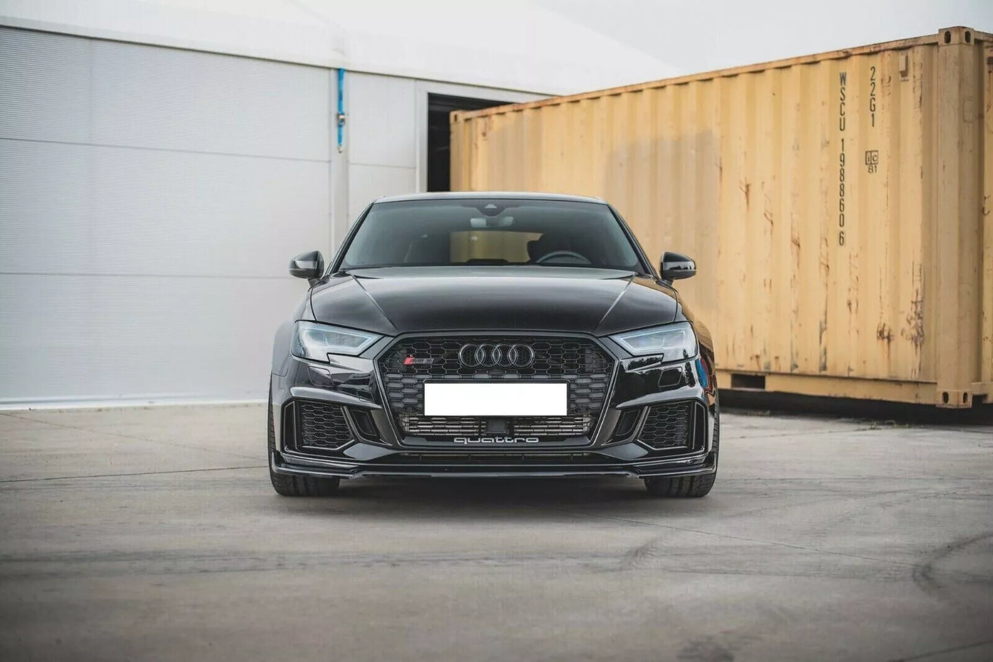 ⭐🔥0009 SPLITTER  ADATTO PER AUDI A3 8V 2017+ RS3 ABS LOOK NERO LUCIDO🔥⭐