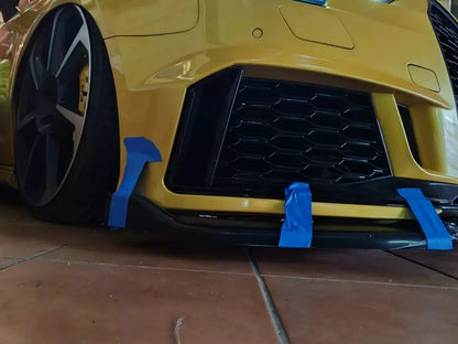 🔥0009 SPLITTER ADATTO PER AUDI A3 8V 2017-2020 RS3 NERO LUCIDO V.3 🔥