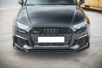 🔥0009 SPLITTER ADATTO PER AUDI A3 8V 2017-2020 RS3 NERO LUCIDO V.3 🔥