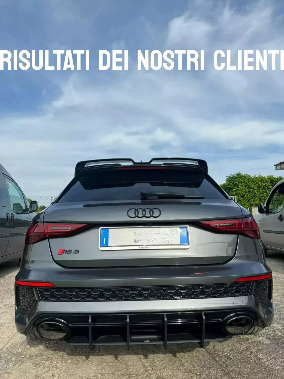 0974✨SPOILER ADATTO PER AUDI A3 8Y 2020+ LOOK NERO LUCIDO DESIGN SPORTIVO✨
