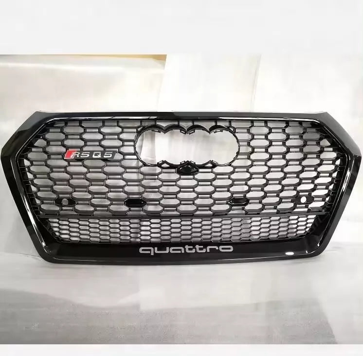 ⭐1948 GRIGLIA ADATTO PER AUDI Q5 FY 2017-2020 LOOK RSQ5 QUATTRO NERO LUCIDO⭐