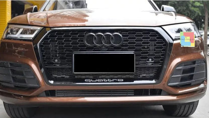 ⭐1948 GRIGLIA ADATTO PER AUDI Q5 FY 2017-2020 LOOK RSQ5 QUATTRO NERO LUCIDO⭐
