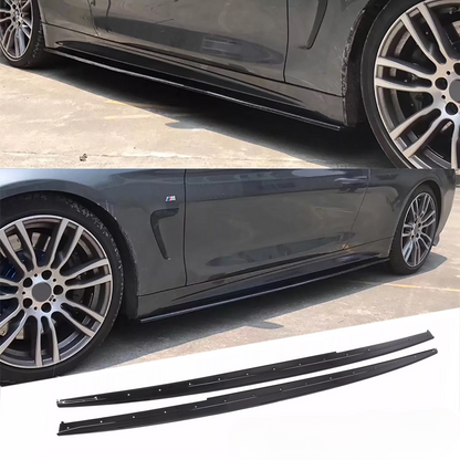 ⭐Minigonne laterali Adatto per BMW Serie 3 F30 F31 NERO LUCIDO⭐