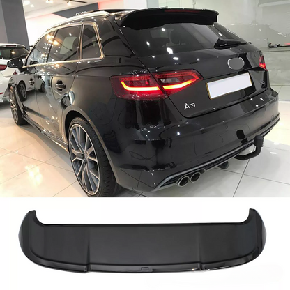 🔥SPOILER POSTERIORE PER AUDI A3 8V SPORTBACK 3 PORTE  VERNICIATO NERO LUCIDO🔥