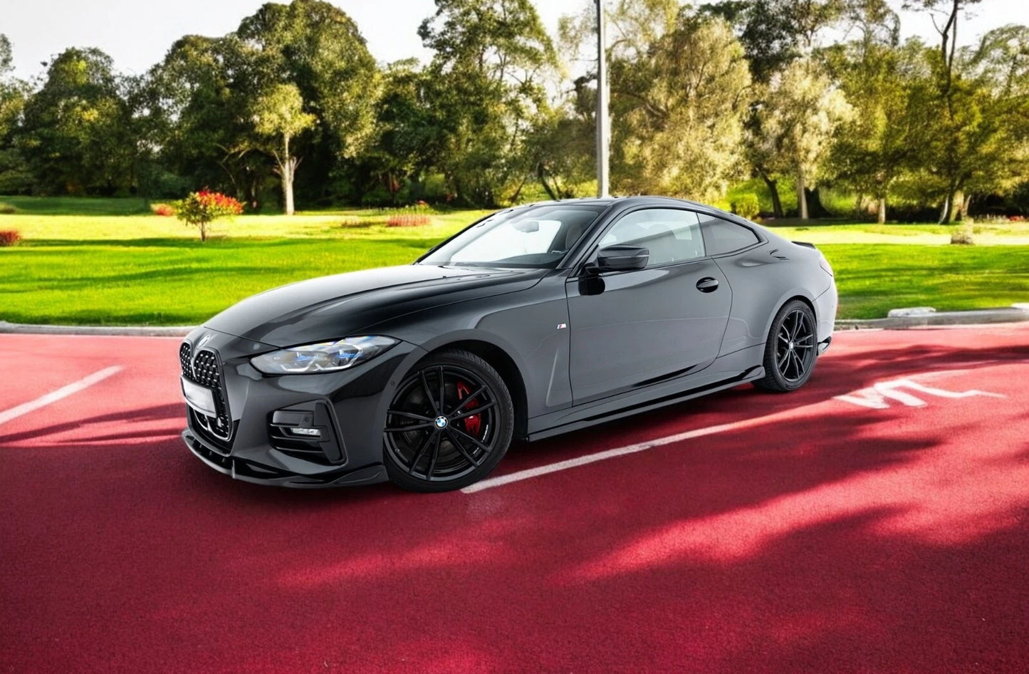 ⭐Bodykit Set di Splitters Adatto Per BMW 4 M-Pack Coupe G22 / G22 Facelift⭐