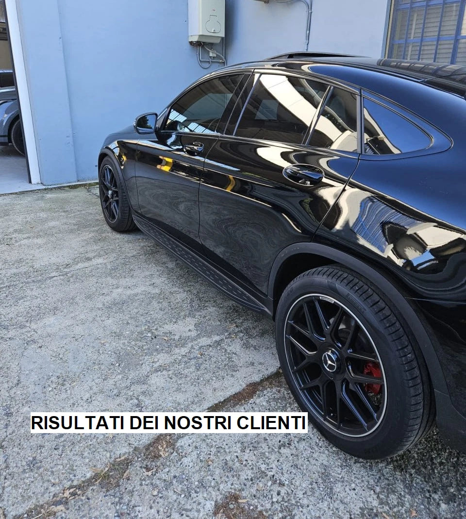 0225🔥PEDANE LATERALI ADATTE PER MERCEDES GLC C253 X253 NERO look AMG black🔥