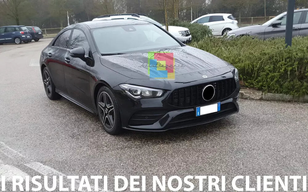 🔥0277 MERCEDES CLA W118 X118 2019+ GRIGLIA ANTERIORE AMG PROFILI NERI🔥