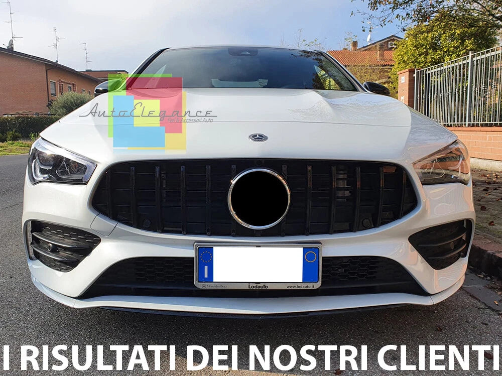 🔥0277 MERCEDES CLA W118 X118 2019+ GRIGLIA ANTERIORE AMG PROFILI NERI🔥