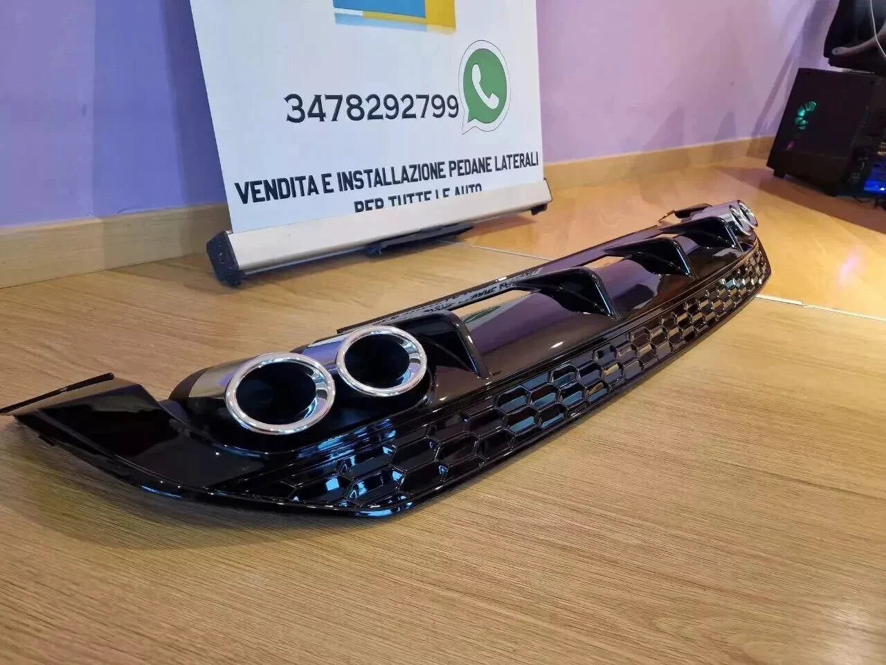 ⚡⚡1085 DIFFUSORE ADATTO PER A3 8Y 2020+ SPORTBACK LOOK S3 PER PARAURTI SLINE⚡⚡