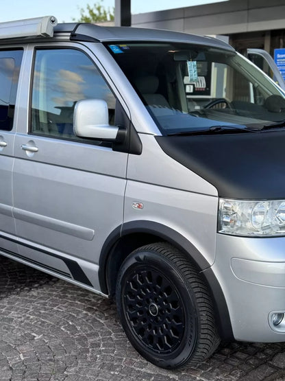 🔥0337 PARAFANGHI ADATTI PER VW TRANSPORTER T5 T5.1 2003-2015 NERO OPACO 🔥