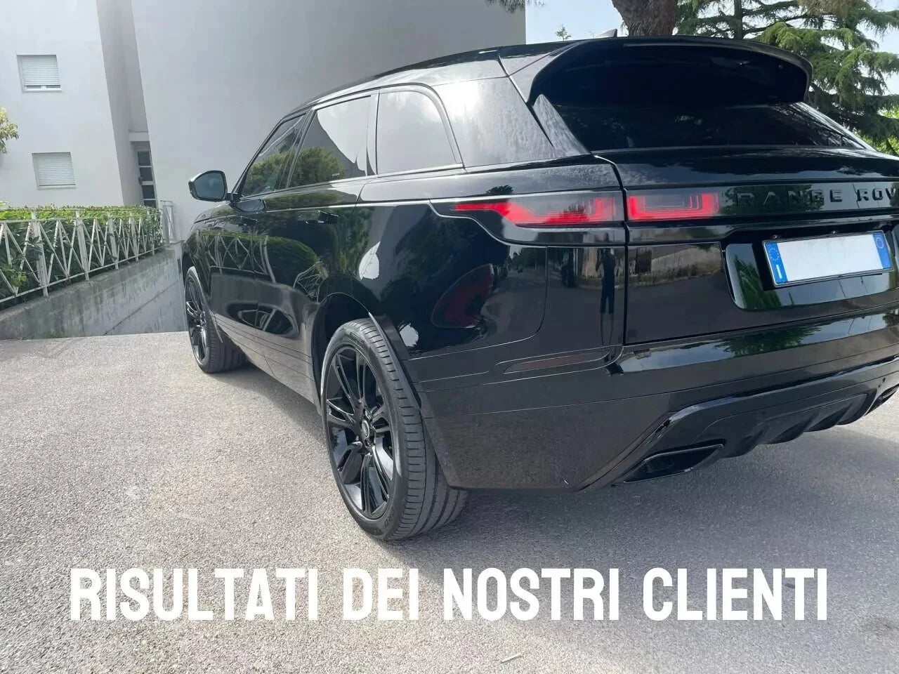 ⭐0755 DIFFUSORE RANGE ROVER VELAR SUVL560 17+TERMINALI  ALL BLACK NERO LUCIDO⭐